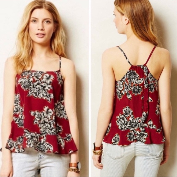 Maeve Tops - Anthropologie Maeve 100% Silk Floral